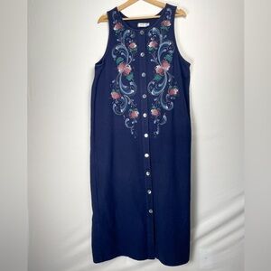 Xcit XL vintage denim dress with unique glitter painting embellishments